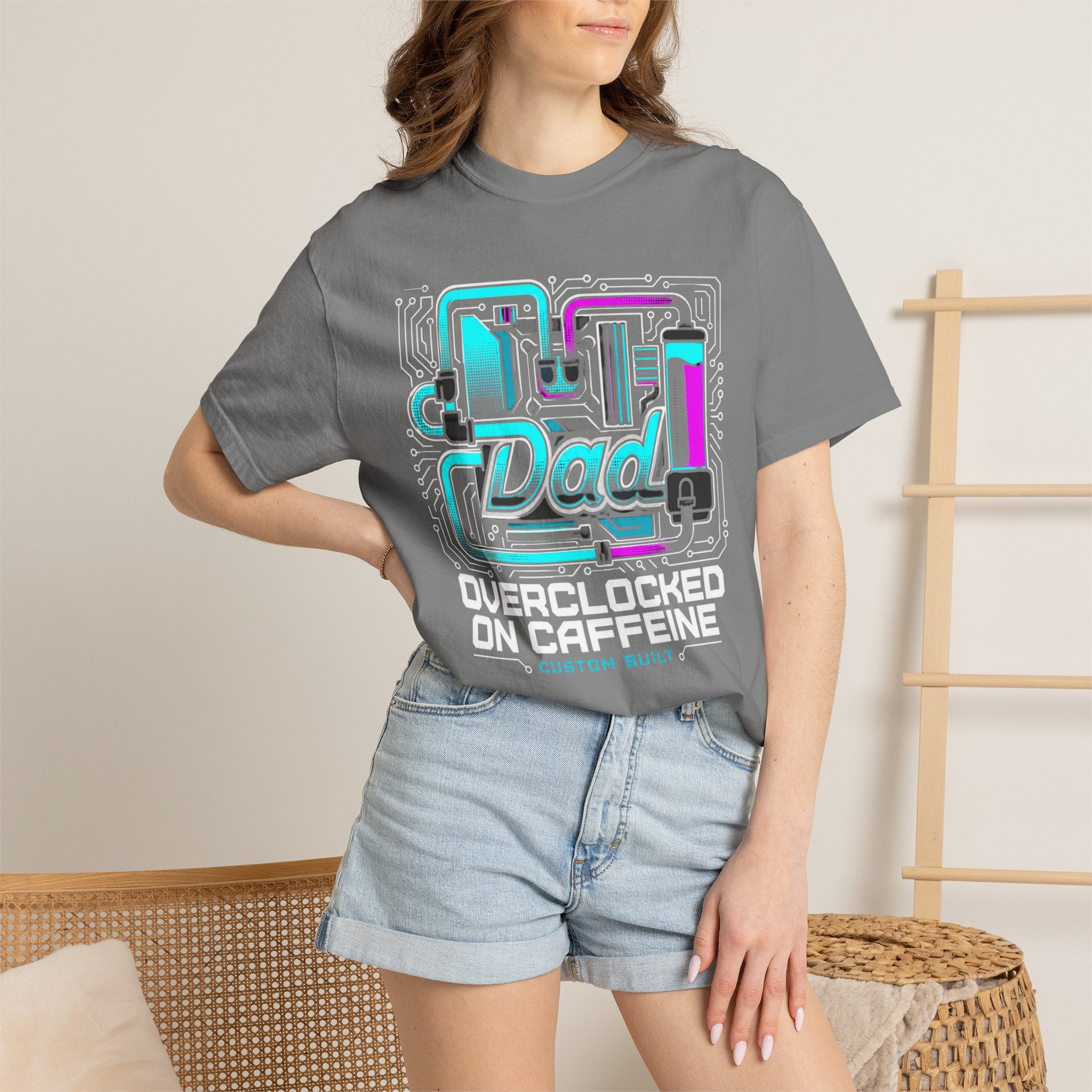 Dad Overclocked On Caffeine T‑Shirt