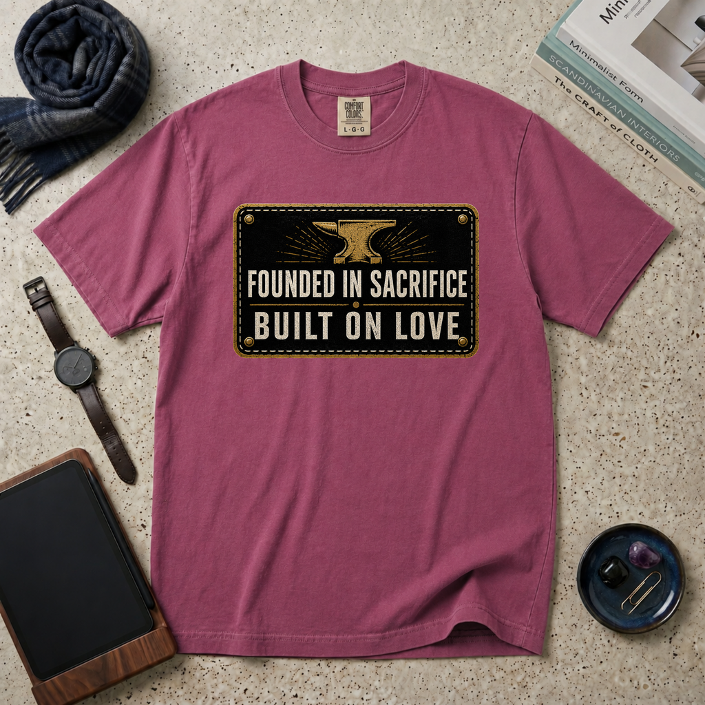 Founded In Sacrifice Built On Love T‑Shirt