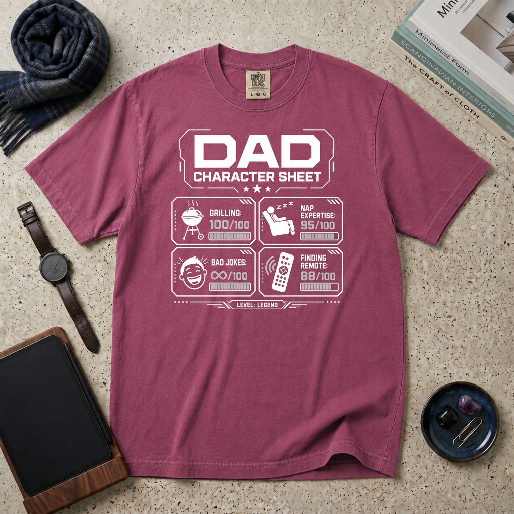 DAD Character Sheet T‑Shirt
