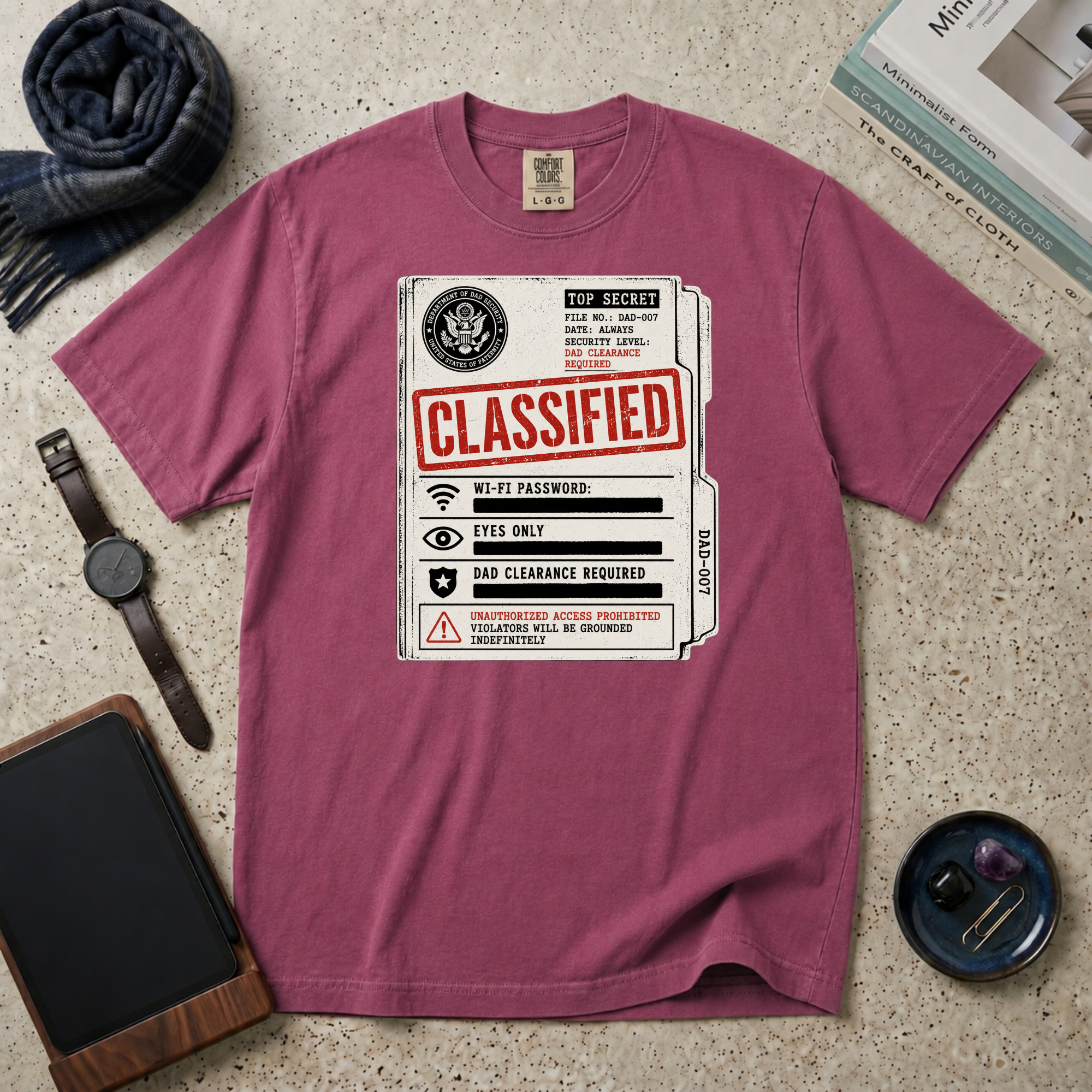Dad Security Classified T‑Shirt