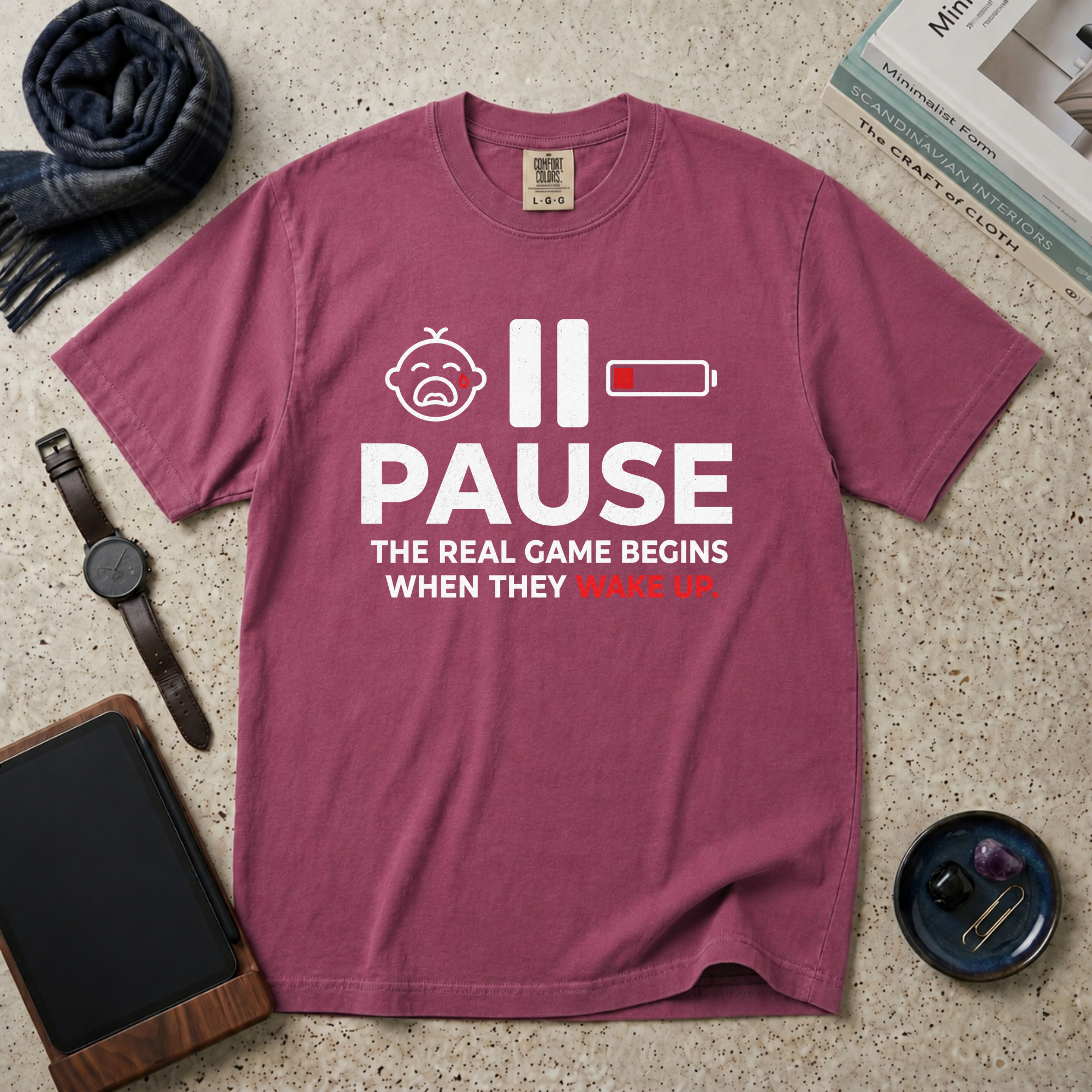 Pause The Real Game Begins When They Wake Up T‑Shirt