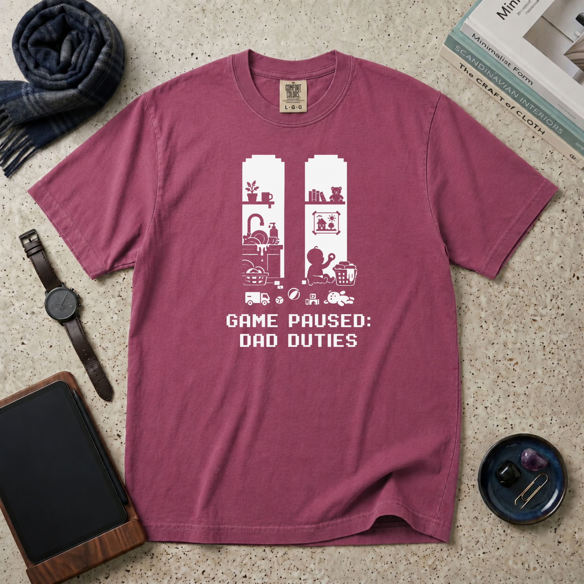 Game Paused Dad Duties T‑Shirt