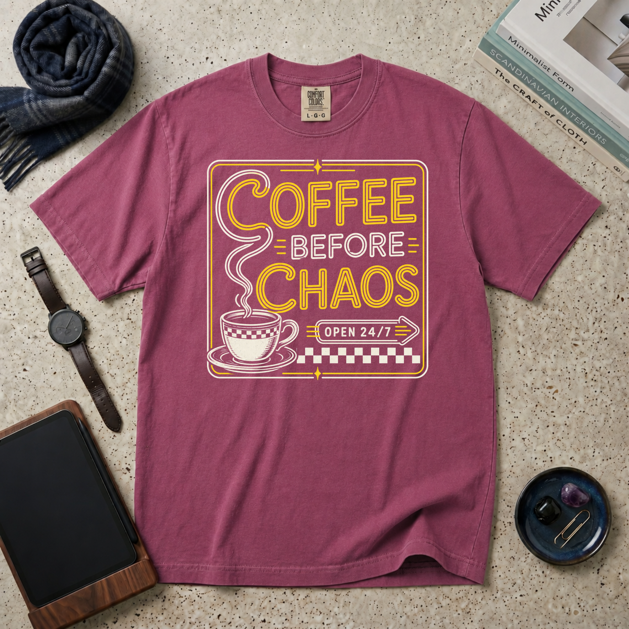 Coffee Before Chaos T‑Shirt