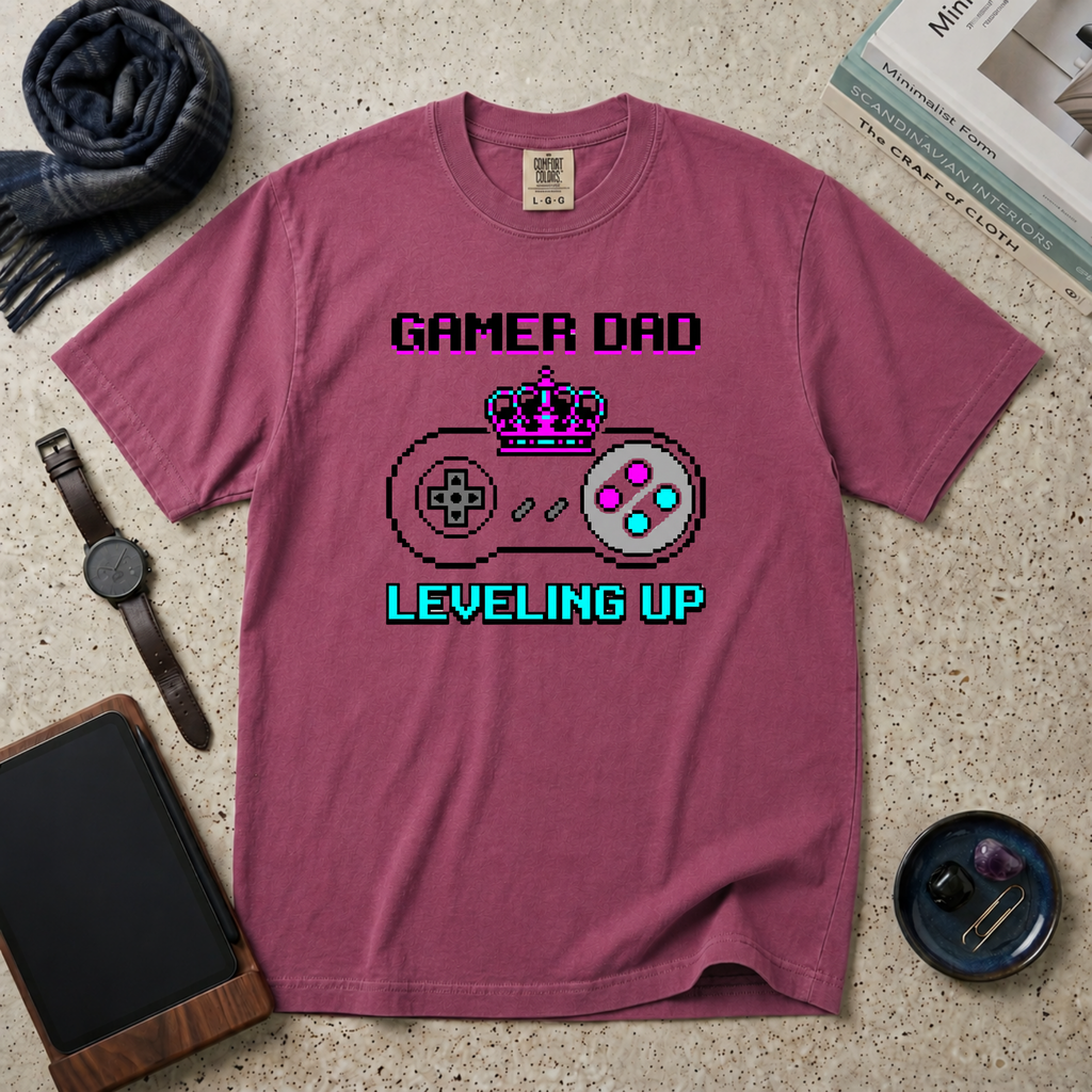 Gamer Dad Leveling Up T‑Shirt