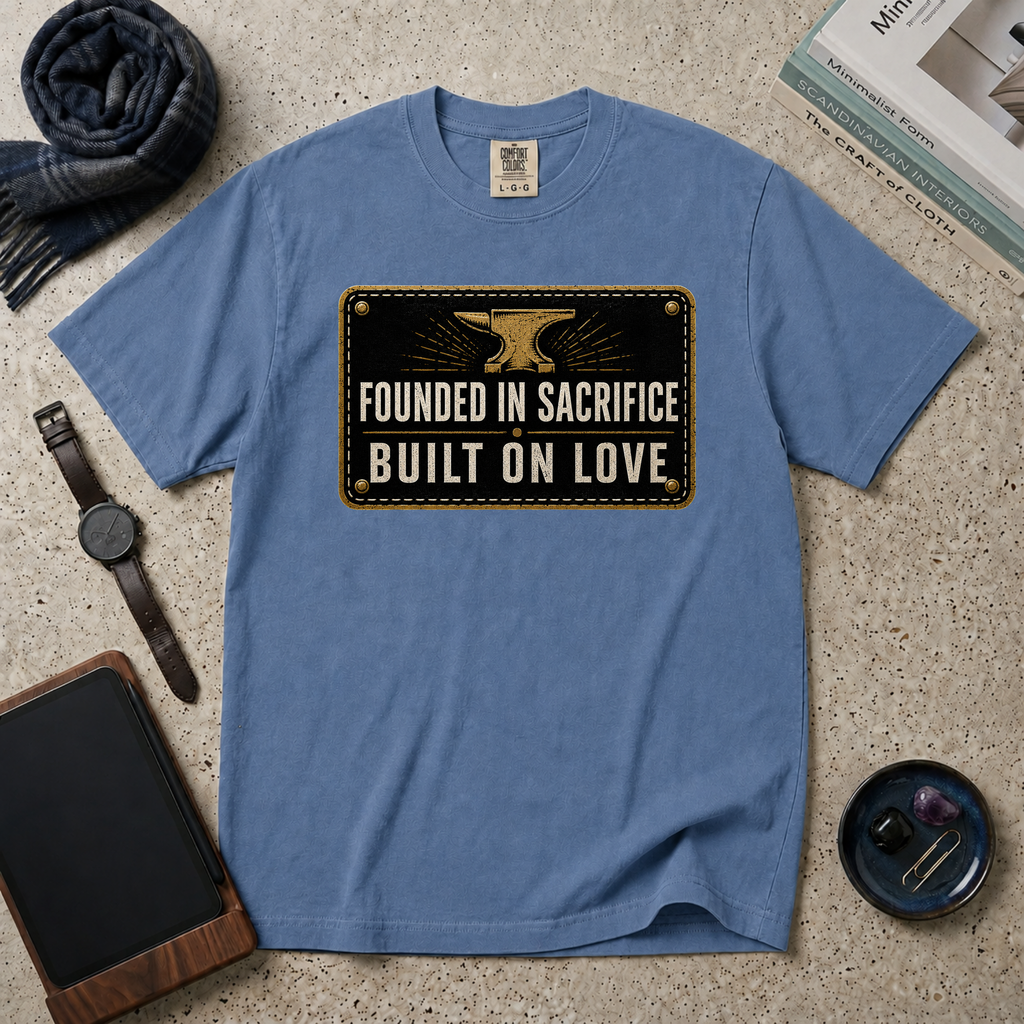 Founded In Sacrifice Built On Love T‑Shirt
