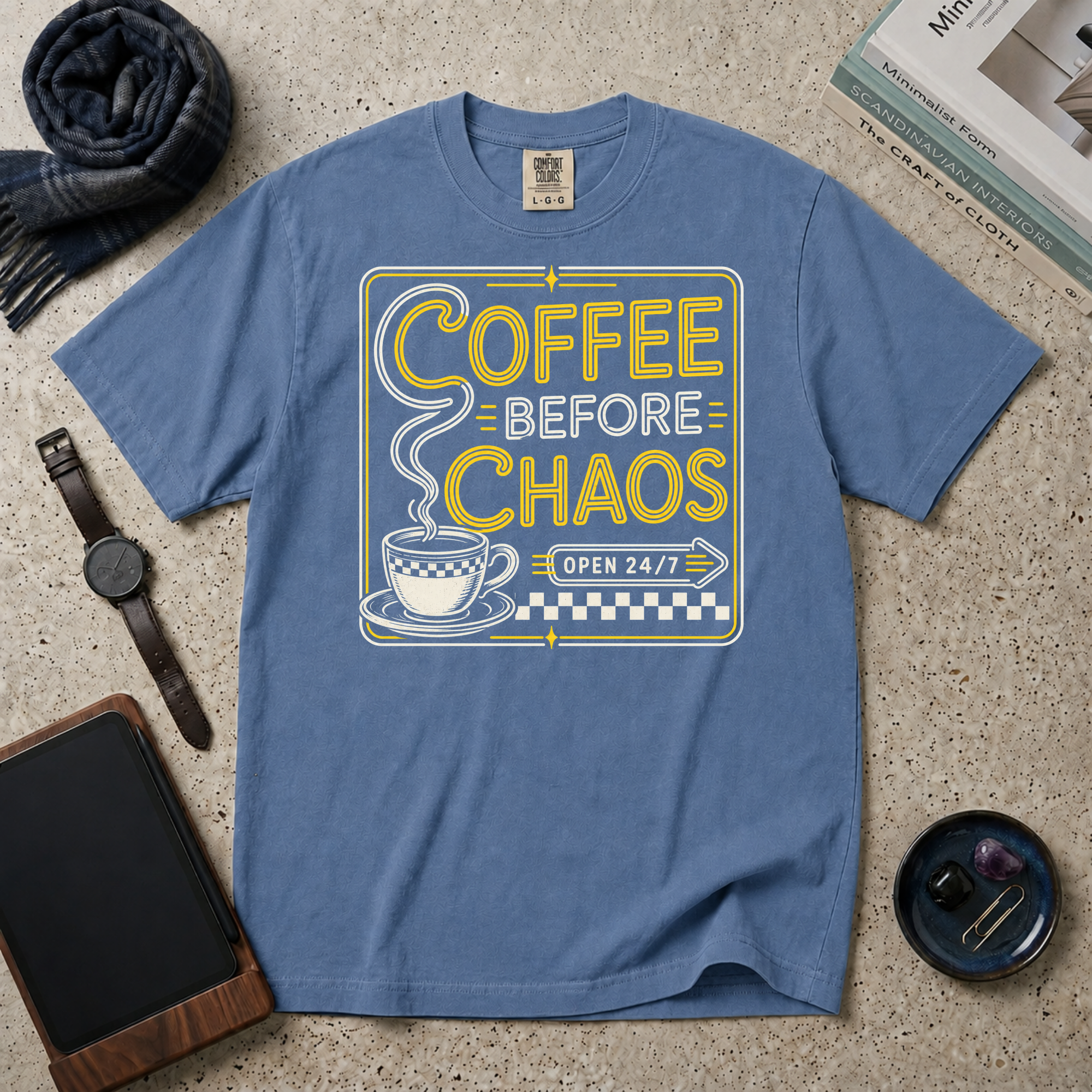Coffee Before Chaos T‑Shirt