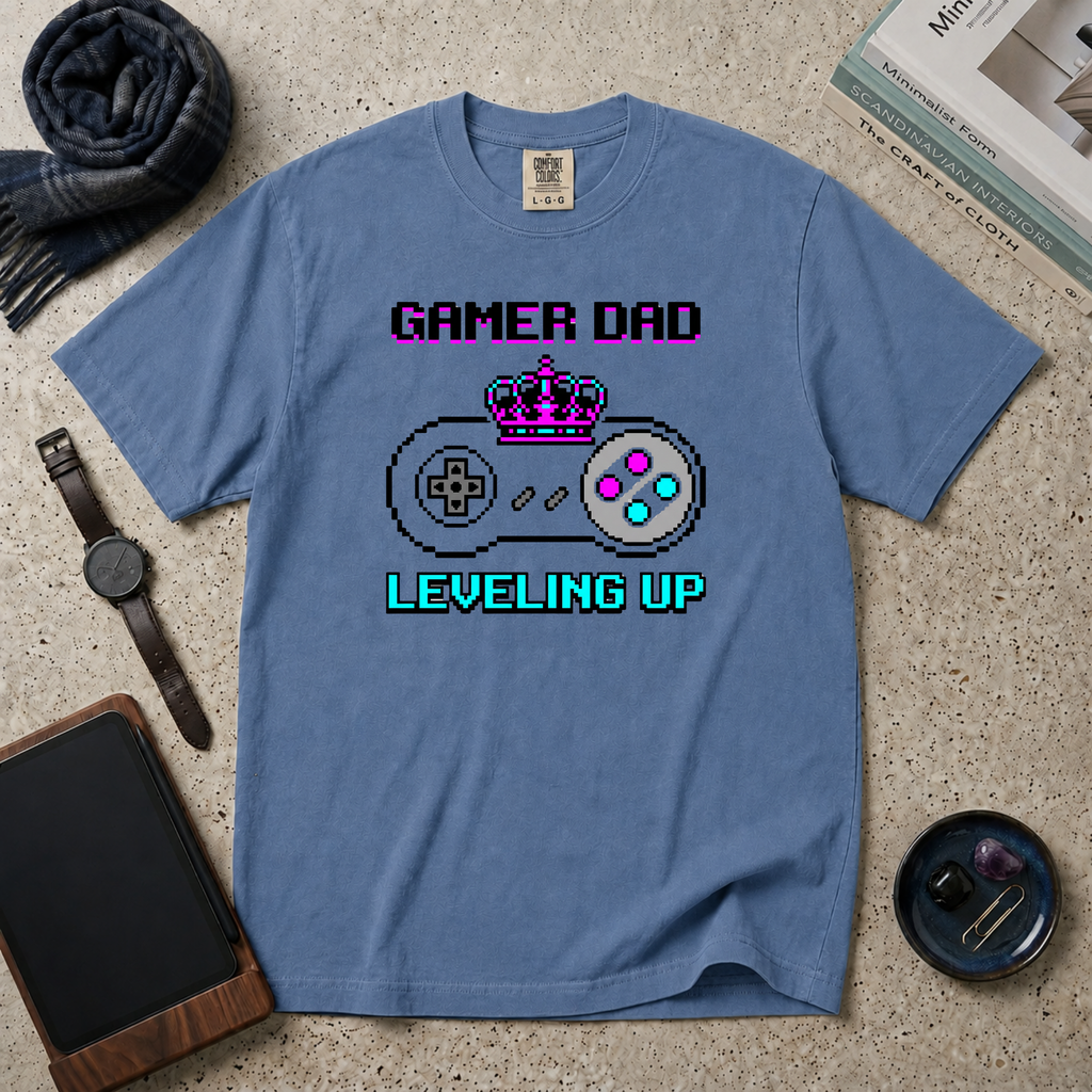 Gamer Dad Leveling Up T‑Shirt