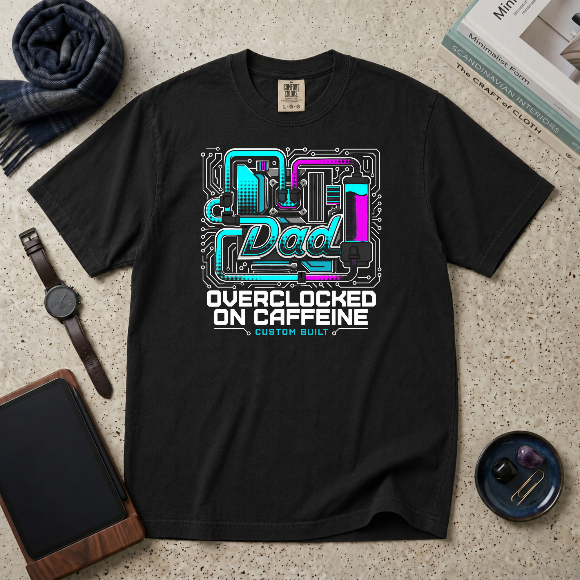 Dad Overclocked On Caffeine T‑Shirt
