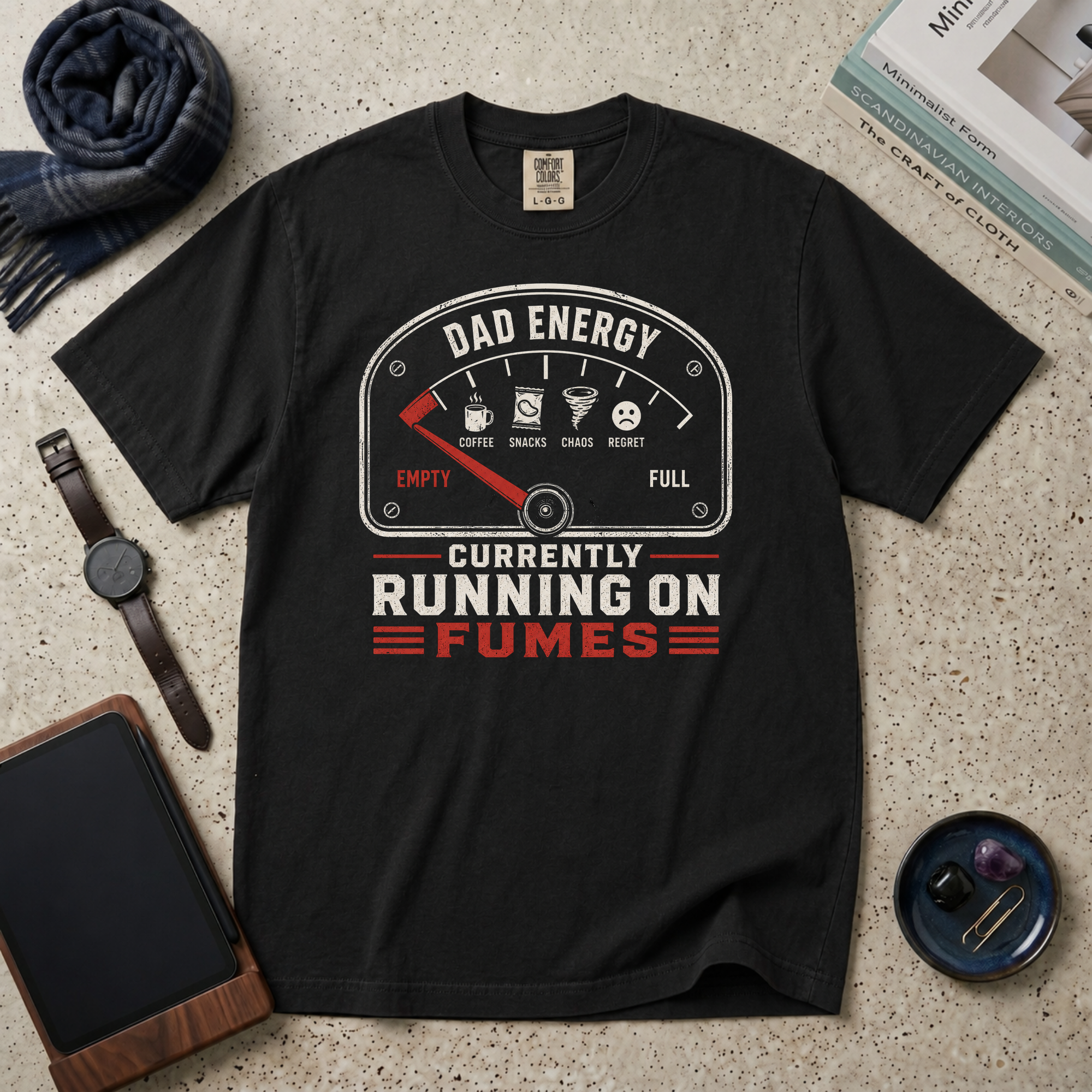 Dad Energy Running On Fumes T‑Shirt