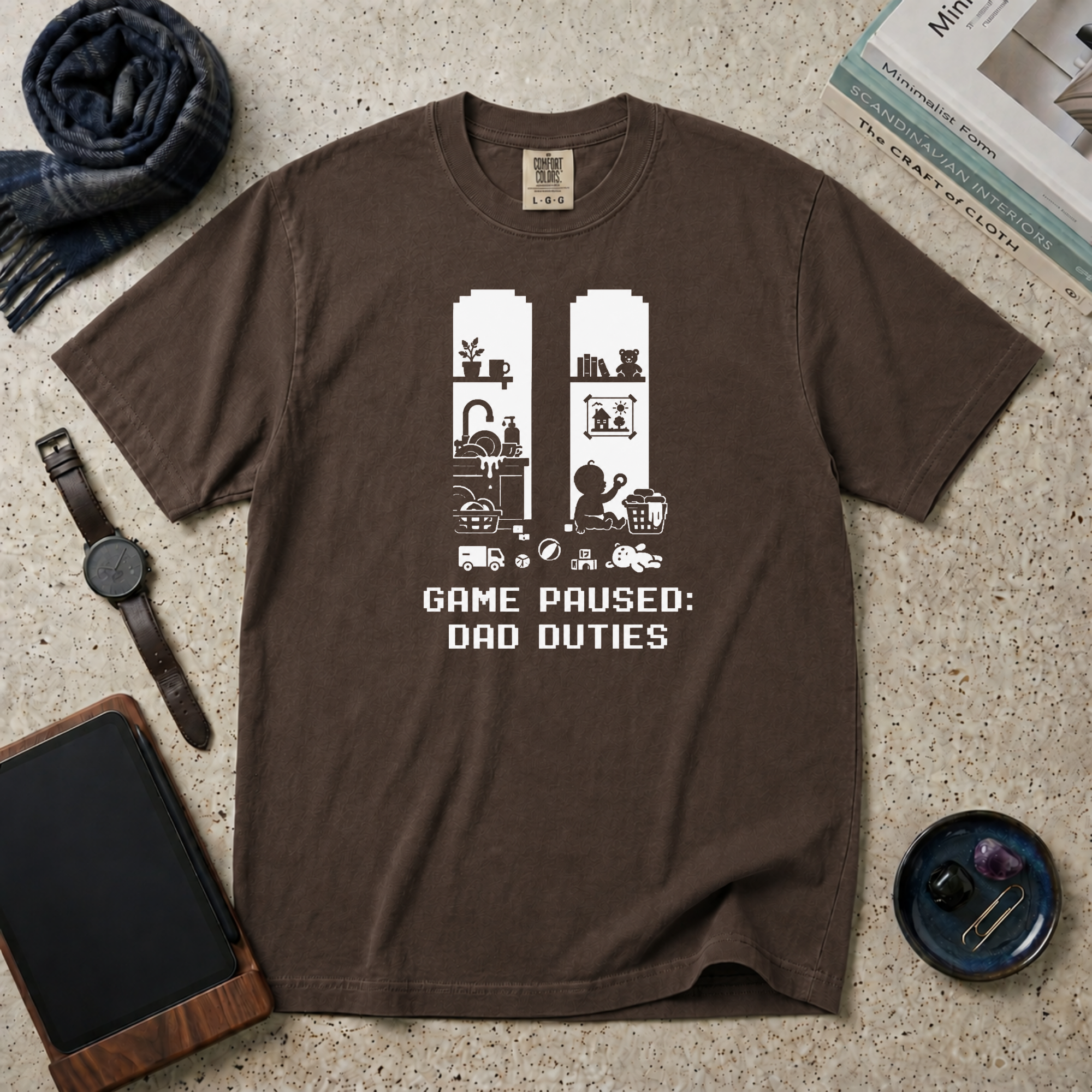 Game Paused Dad Duties T‑Shirt