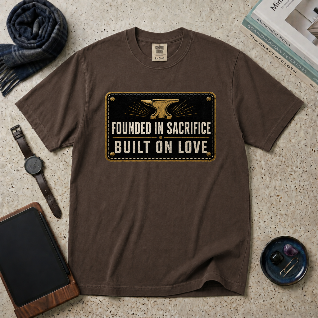 Founded In Sacrifice Built On Love T‑Shirt