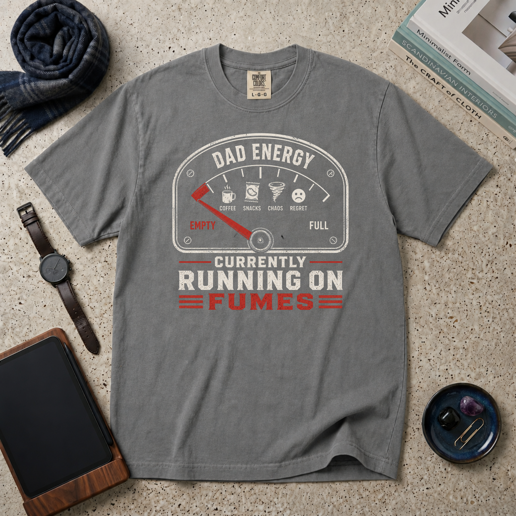 Dad Energy Running On Fumes T‑Shirt
