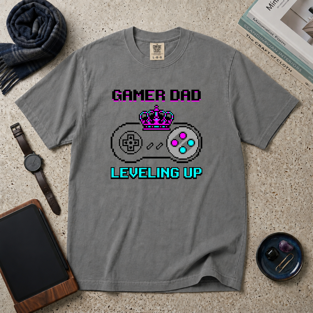 Gamer Dad Leveling Up T‑Shirt