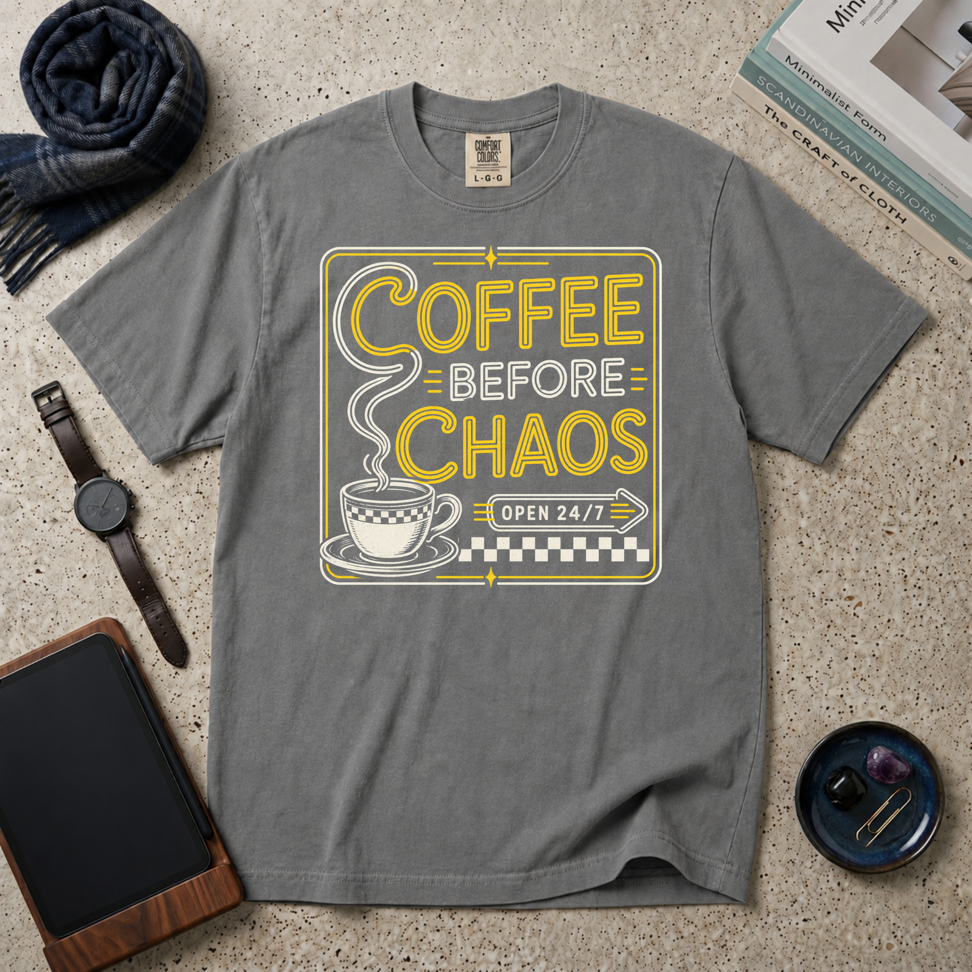 Coffee Before Chaos T‑Shirt