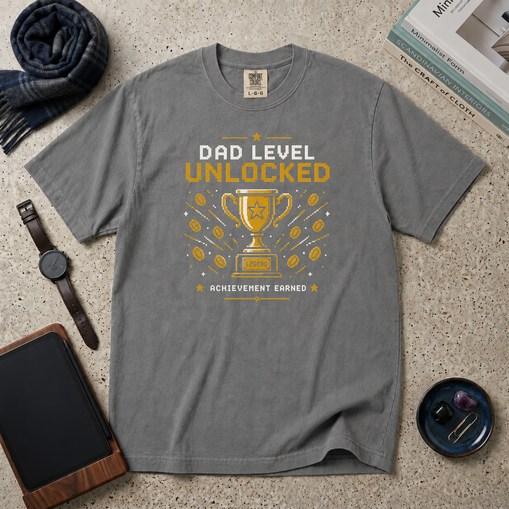 Dad Level Unlocked T‑Shirt