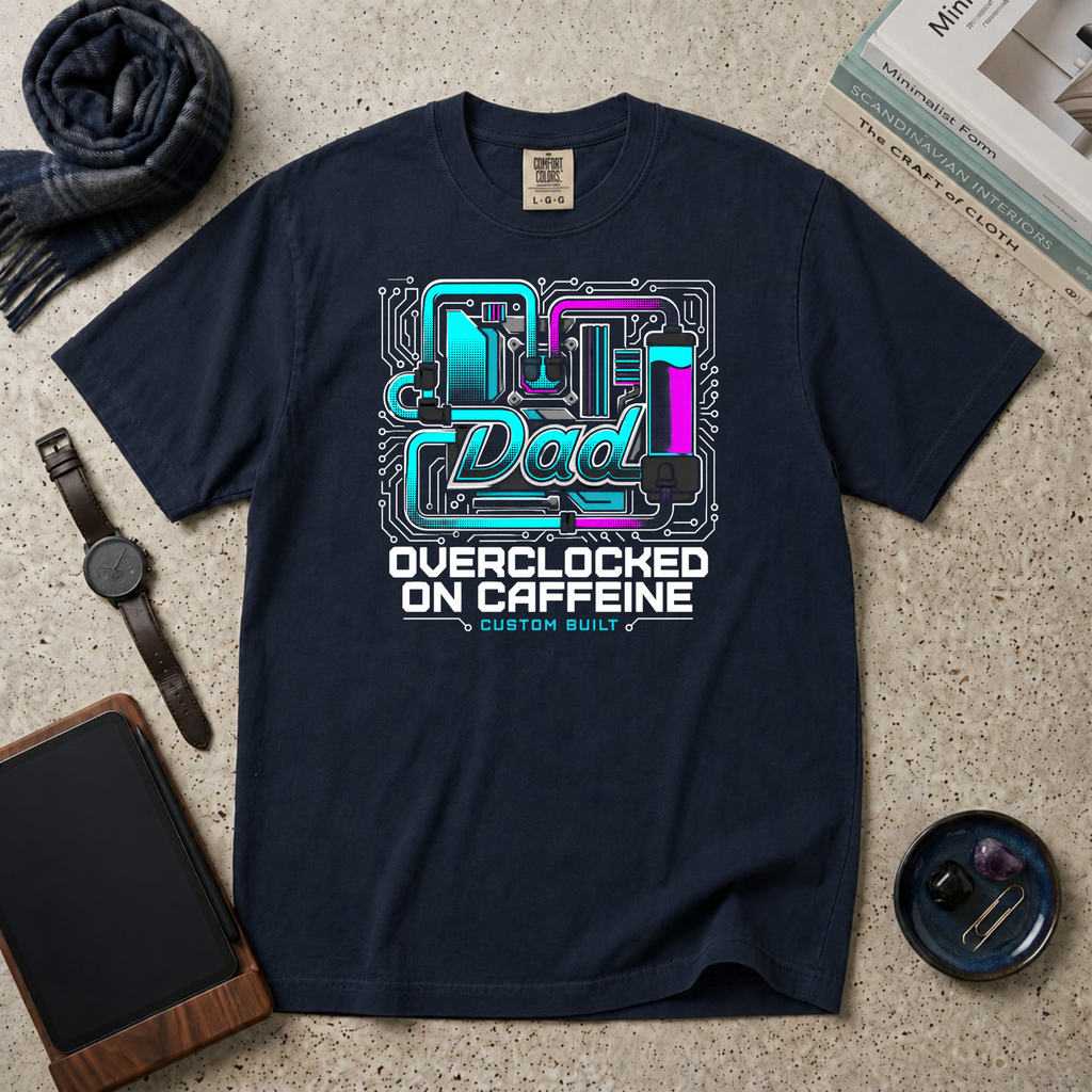 Dad Overclocked On Caffeine T‑Shirt