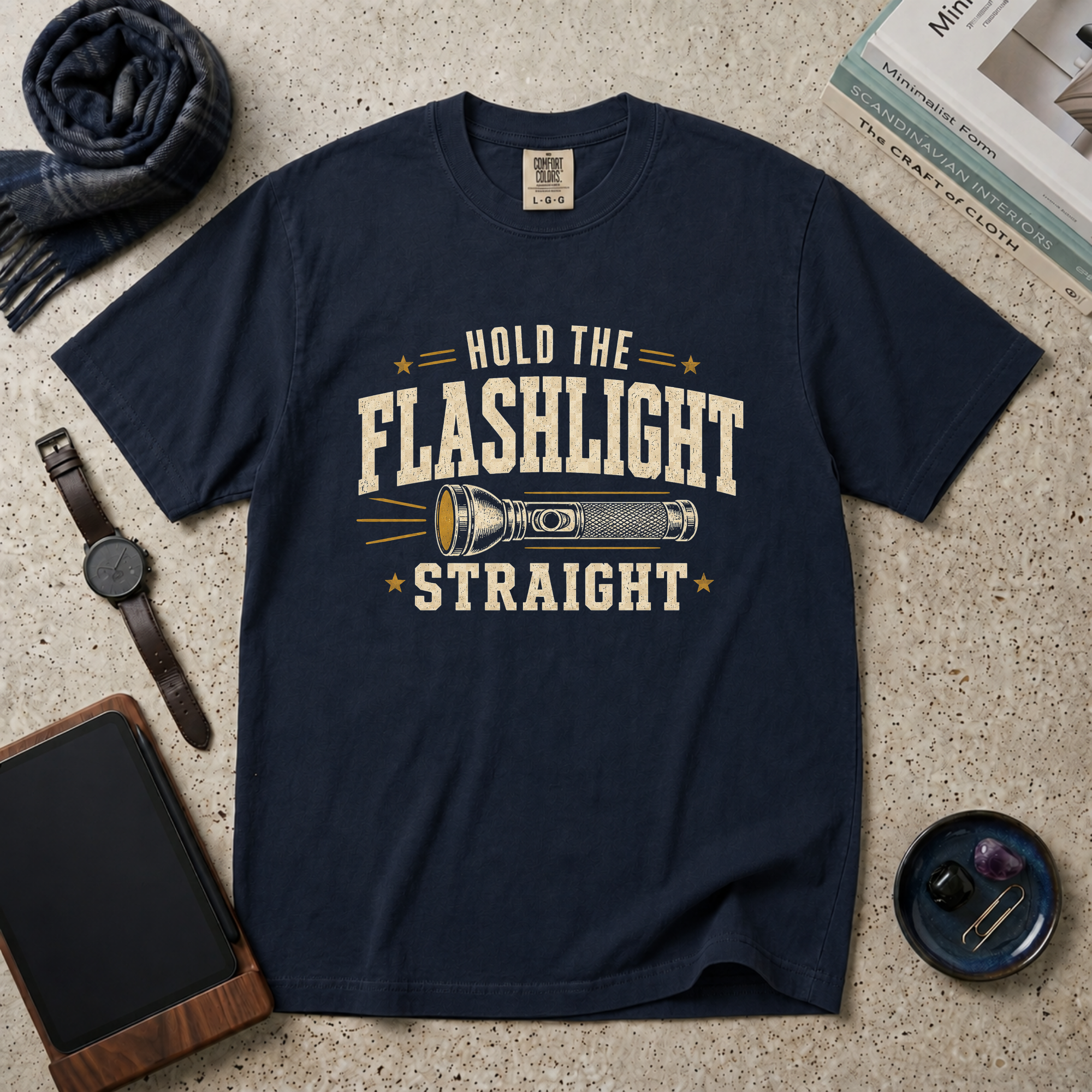 Hold Flashlight Straight T‑Shirt
