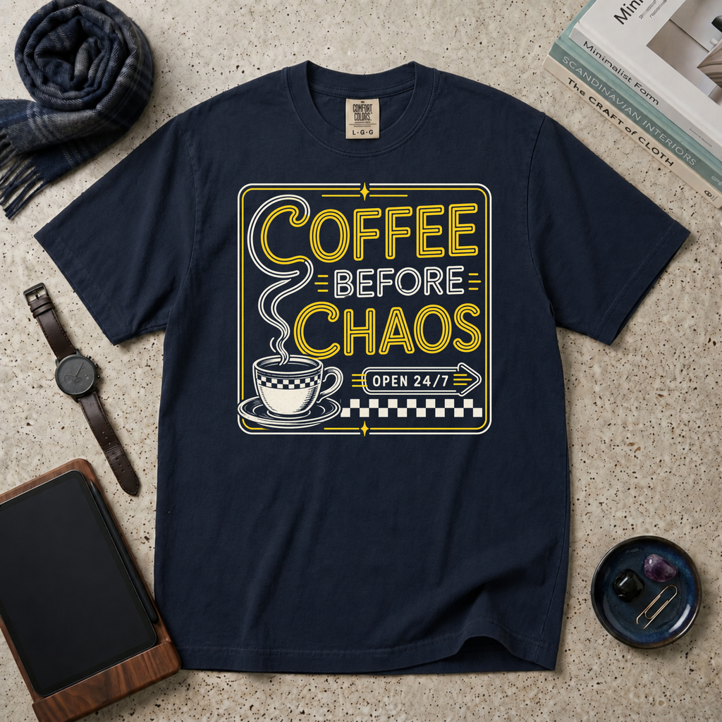Coffee Before Chaos T‑Shirt