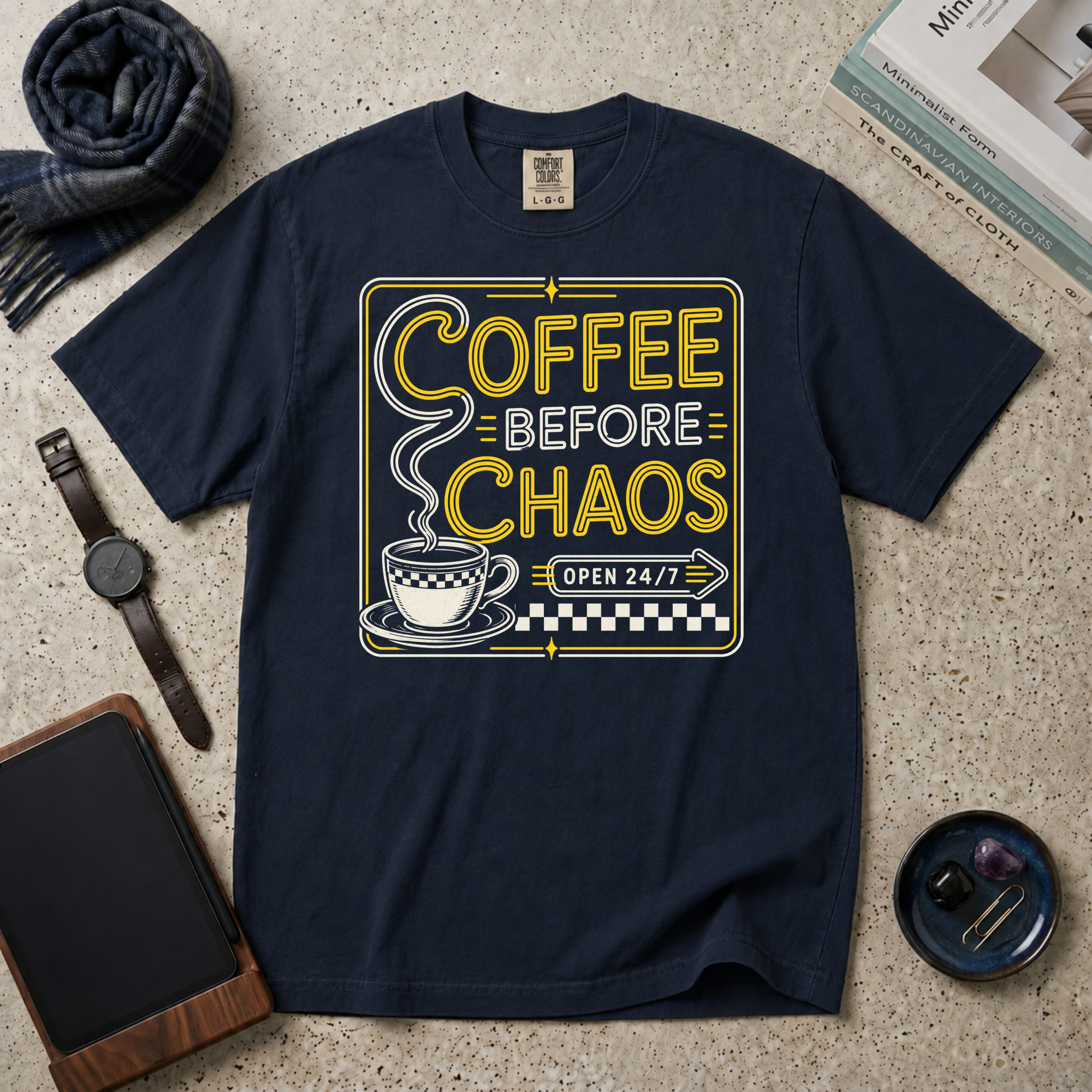 Coffee Before Chaos T‑Shirt