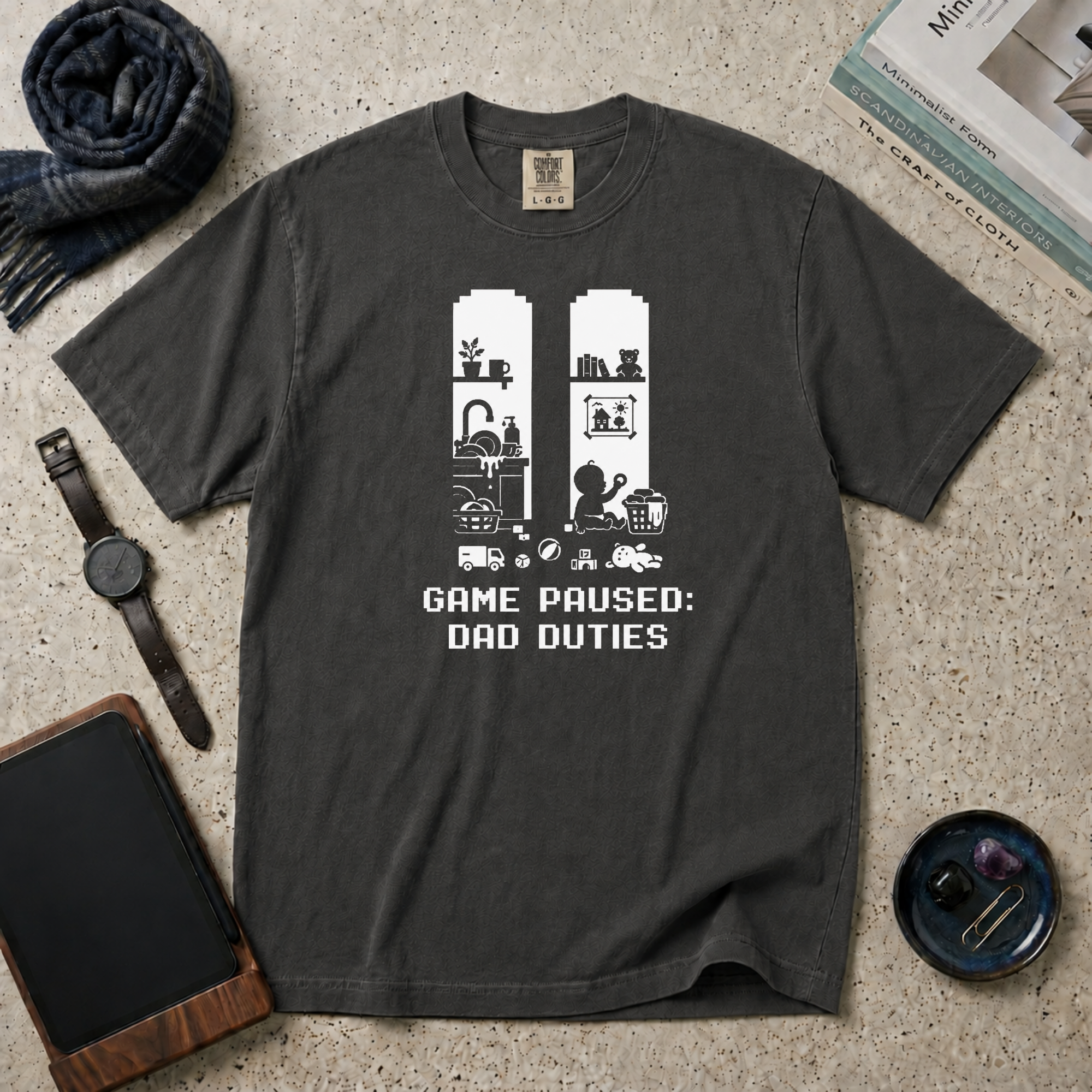 Game Paused Dad Duties T‑Shirt