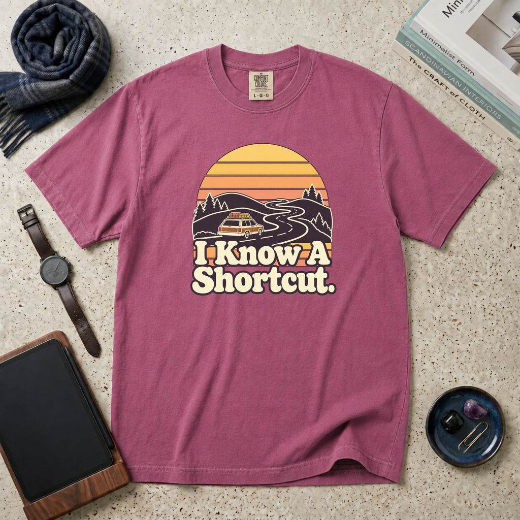 I Know A Shortcut T-Shirt – Berry