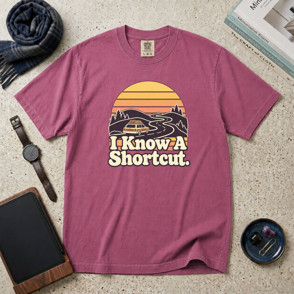 I Know A Shortcut T-Shirt – Berry