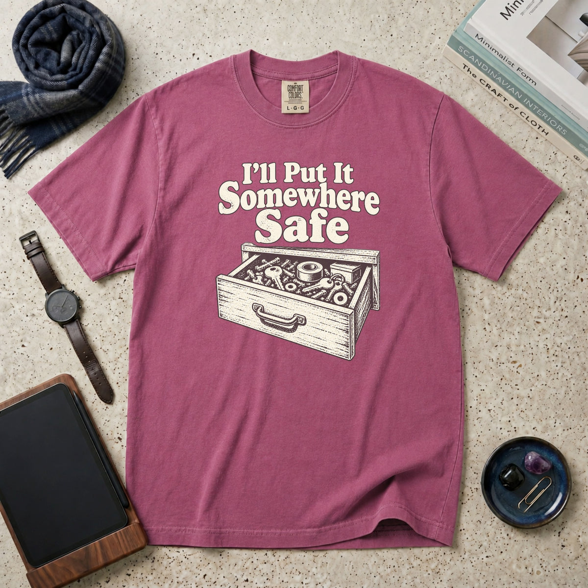 I’ll Put It Somewhere Safe T-Shirt – Berry