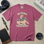 Her Stickers Voided My Tough-Guy Warranty T-Shirt – Berry