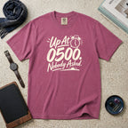 Up At 0500. Nobody Asked. T-Shirt – Berry