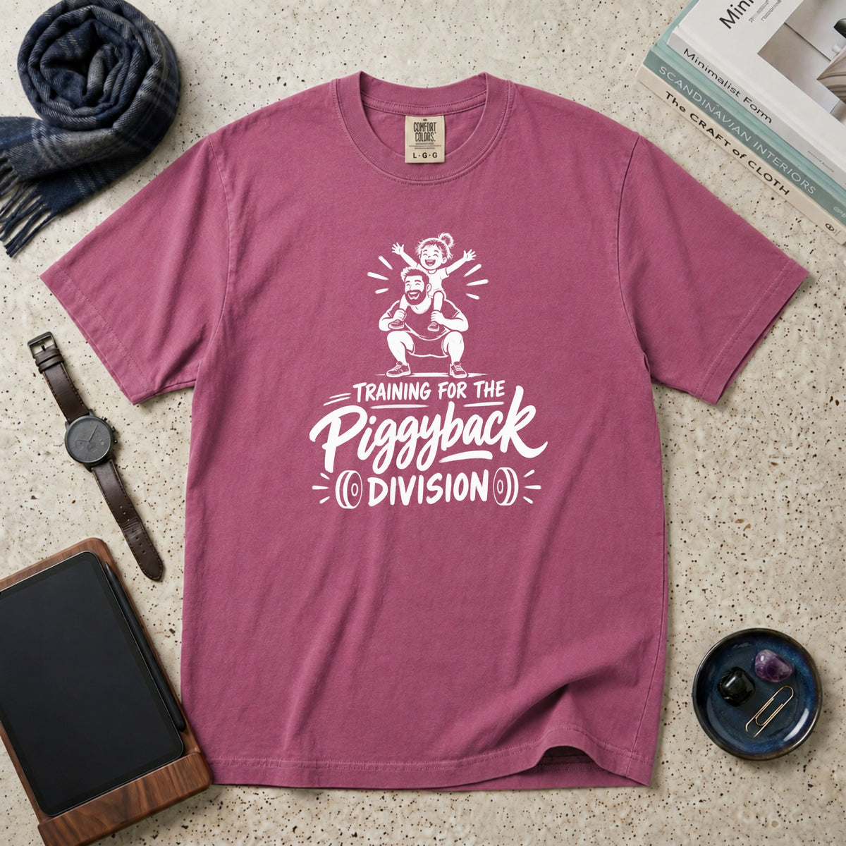 Training For The Piggyback Division T-Shirt – Berry