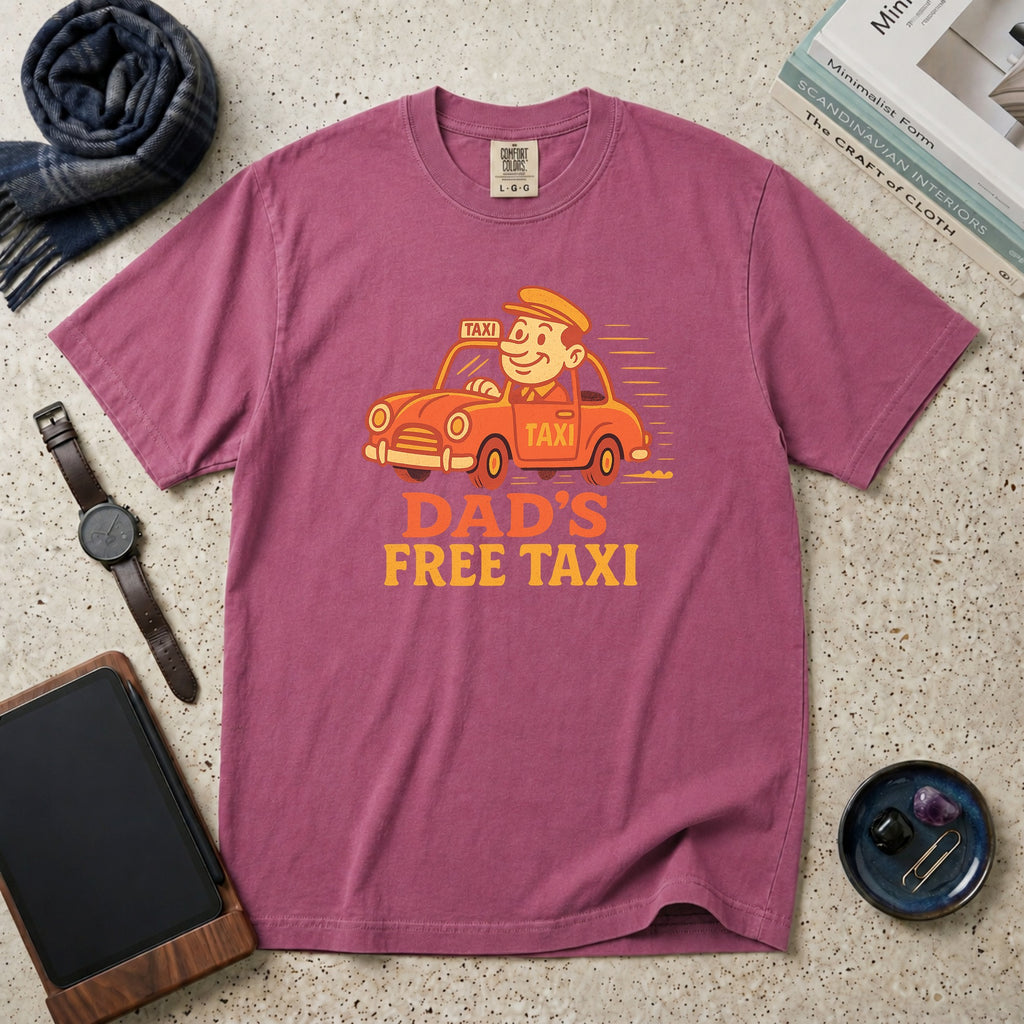 Dad's Free Taxi T-Shirt – Berry