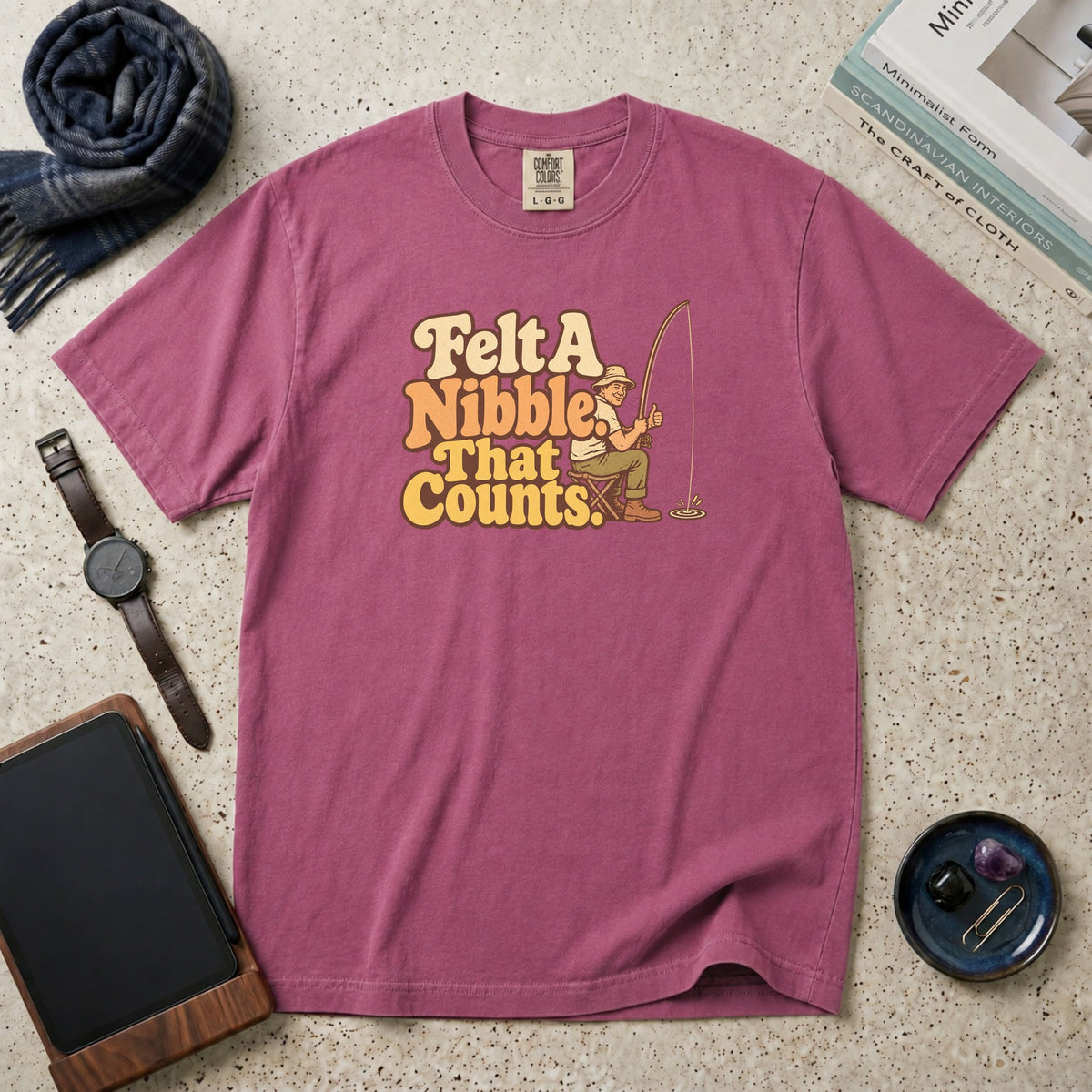 Felt A Nibble. That Counts. T-Shirt – Berry