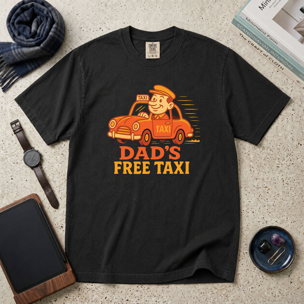 Dad's Free Taxi T-Shirt – Black