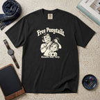 Free Ponytails. Results May Vary T-Shirt – Black