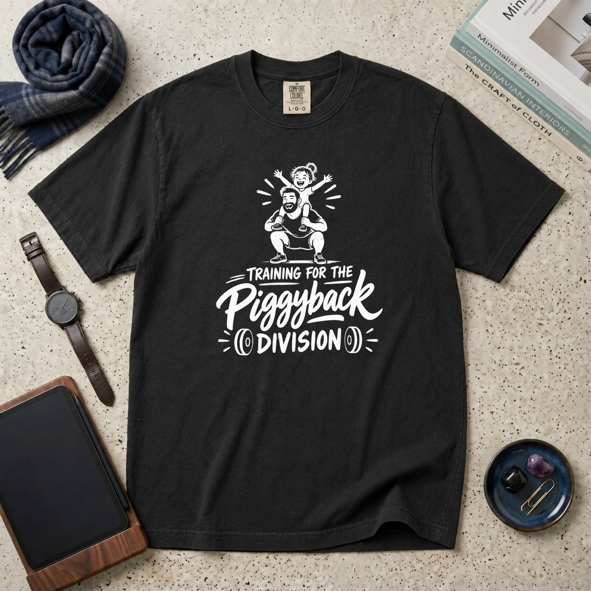 Training For The Piggyback Division T-Shirt – Black
