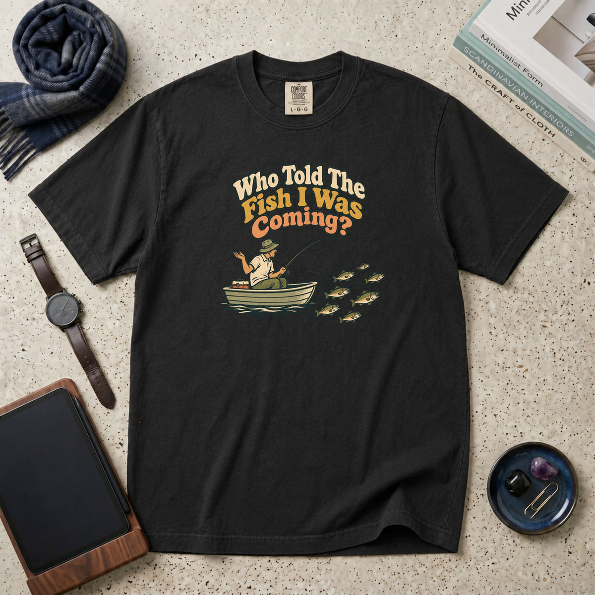 Who Told The Fish I Was Coming? T-Shirt – Black