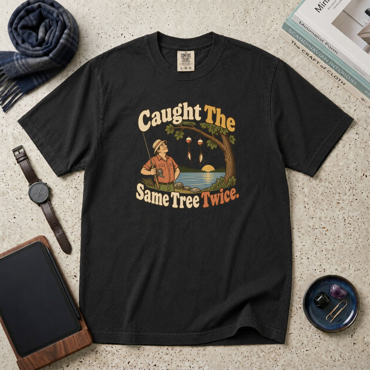 Caught The Same Tree Twice T-Shirt – Black
