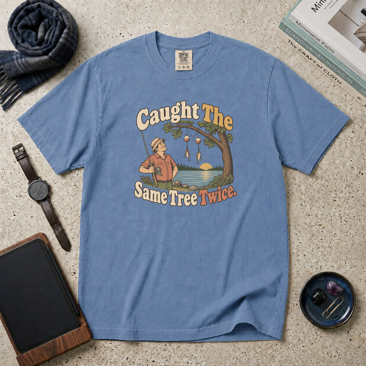 Caught The Same Tree Twice T-Shirt – Blue Jean