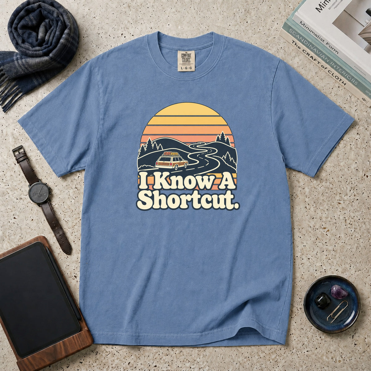 I Know A Shortcut T-Shirt – Blue Jean