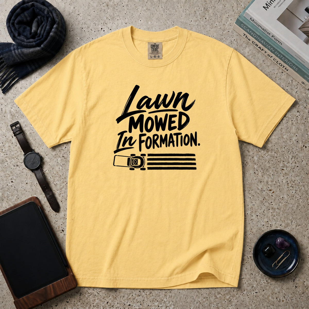 Lawn Mowed In Formation T-Shirt – Butter