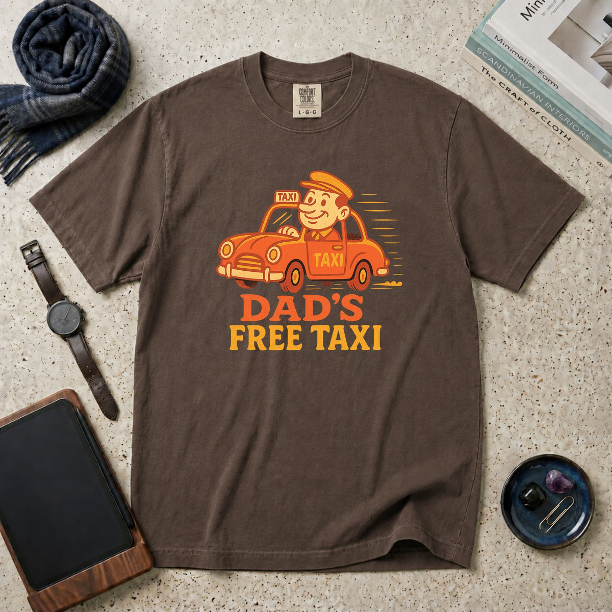 Dad's Free Taxi T-Shirt – Espresso