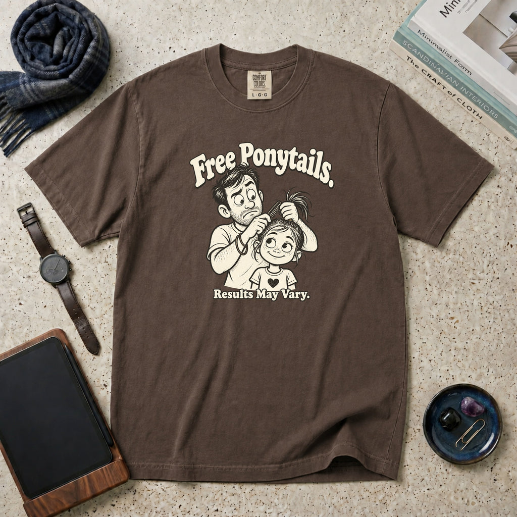 Free Ponytails. Results May Vary T-Shirt – Espresso