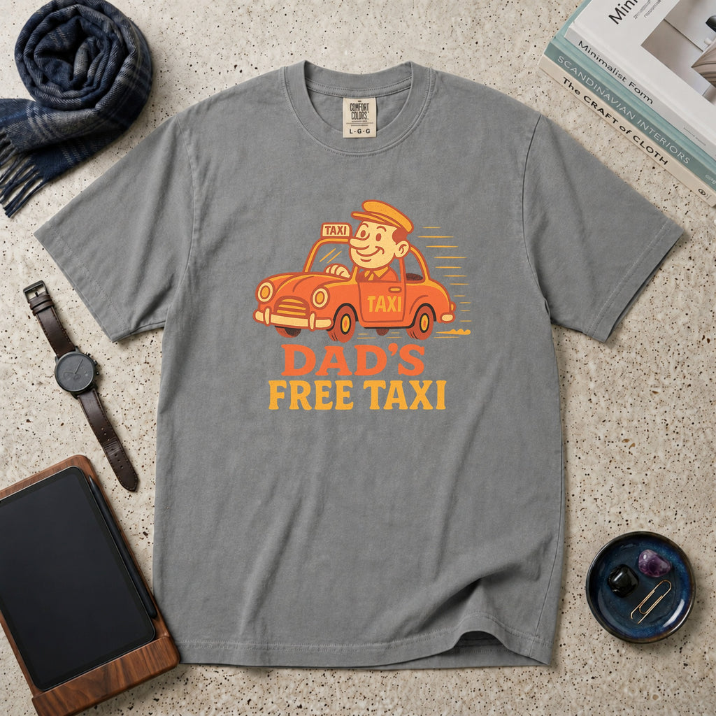 Dad's Free Taxi T-Shirt – Grey