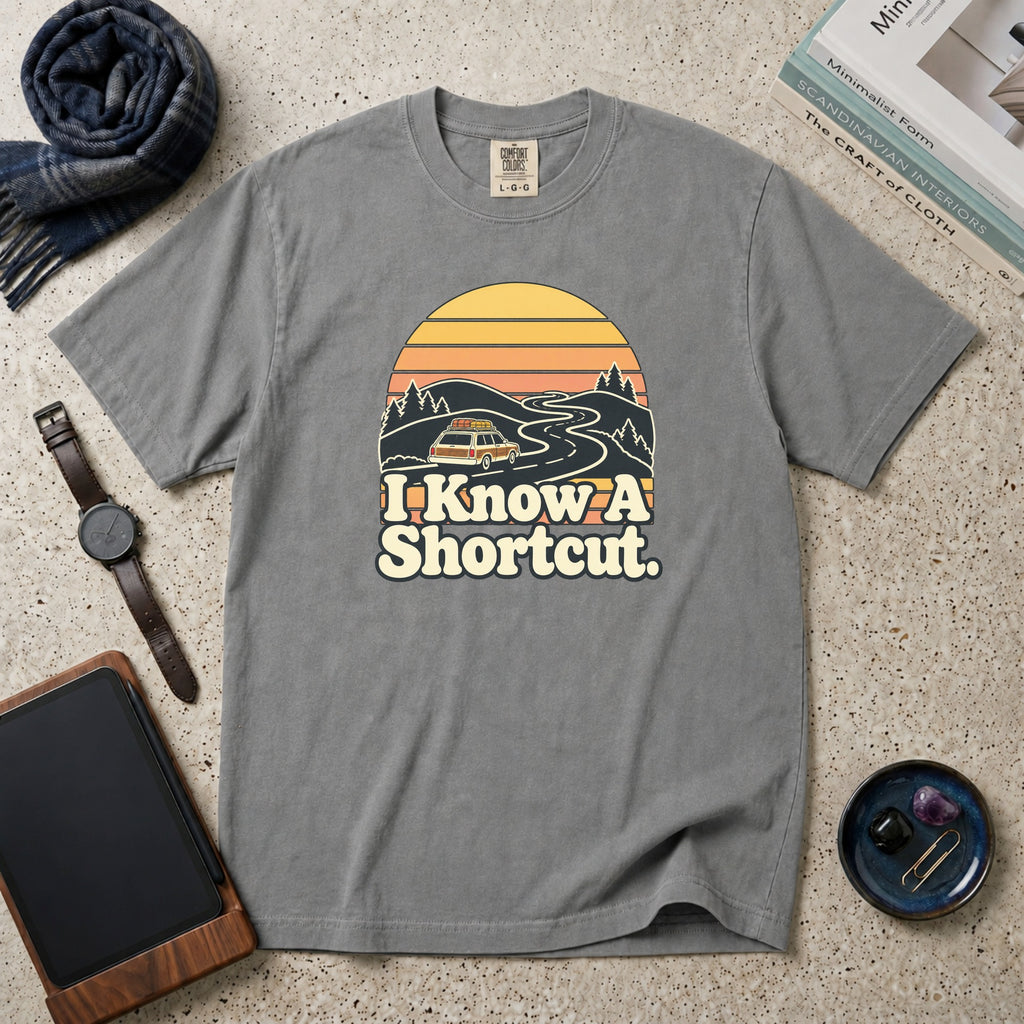 I Know A Shortcut T-Shirt – Grey