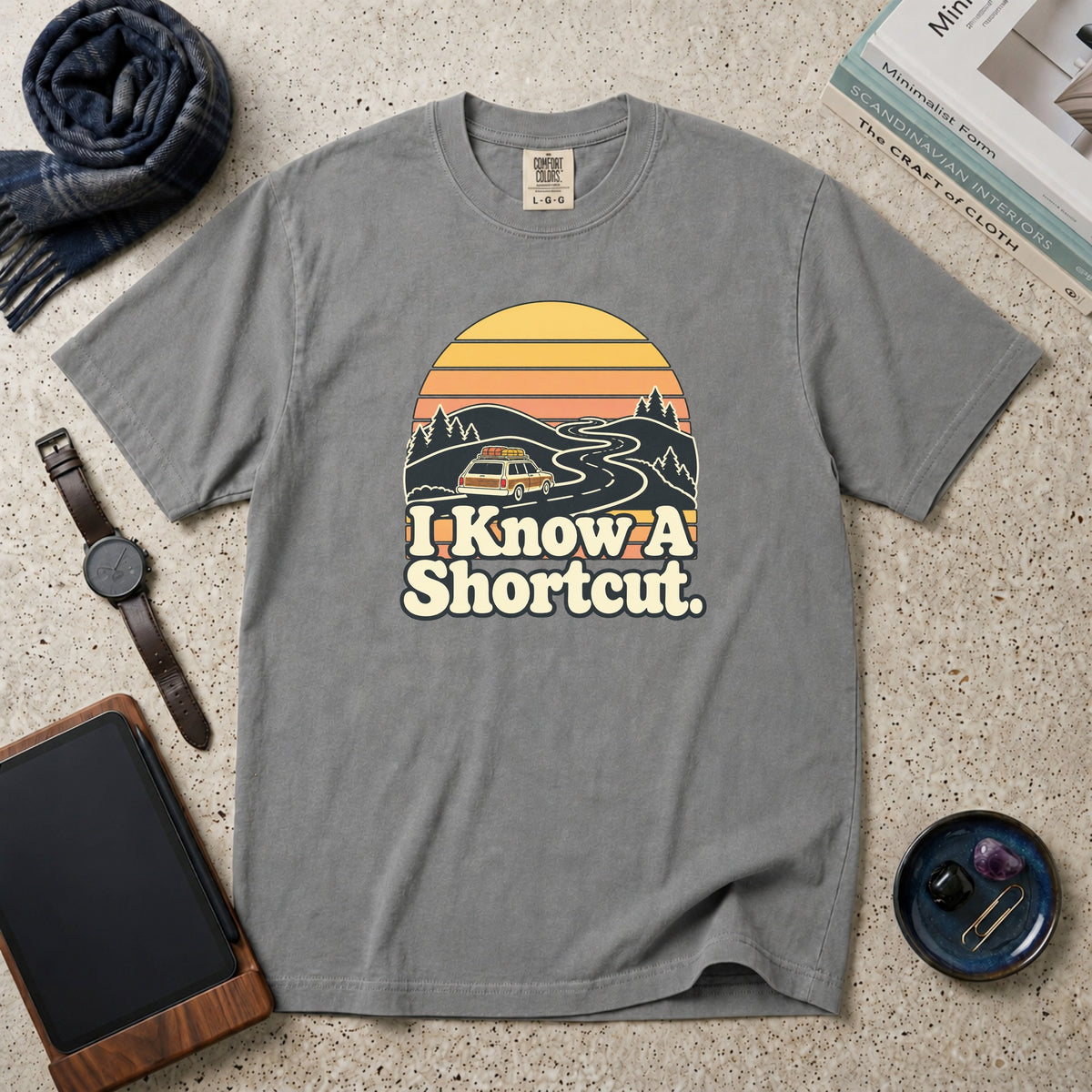 I Know A Shortcut T-Shirt – Grey