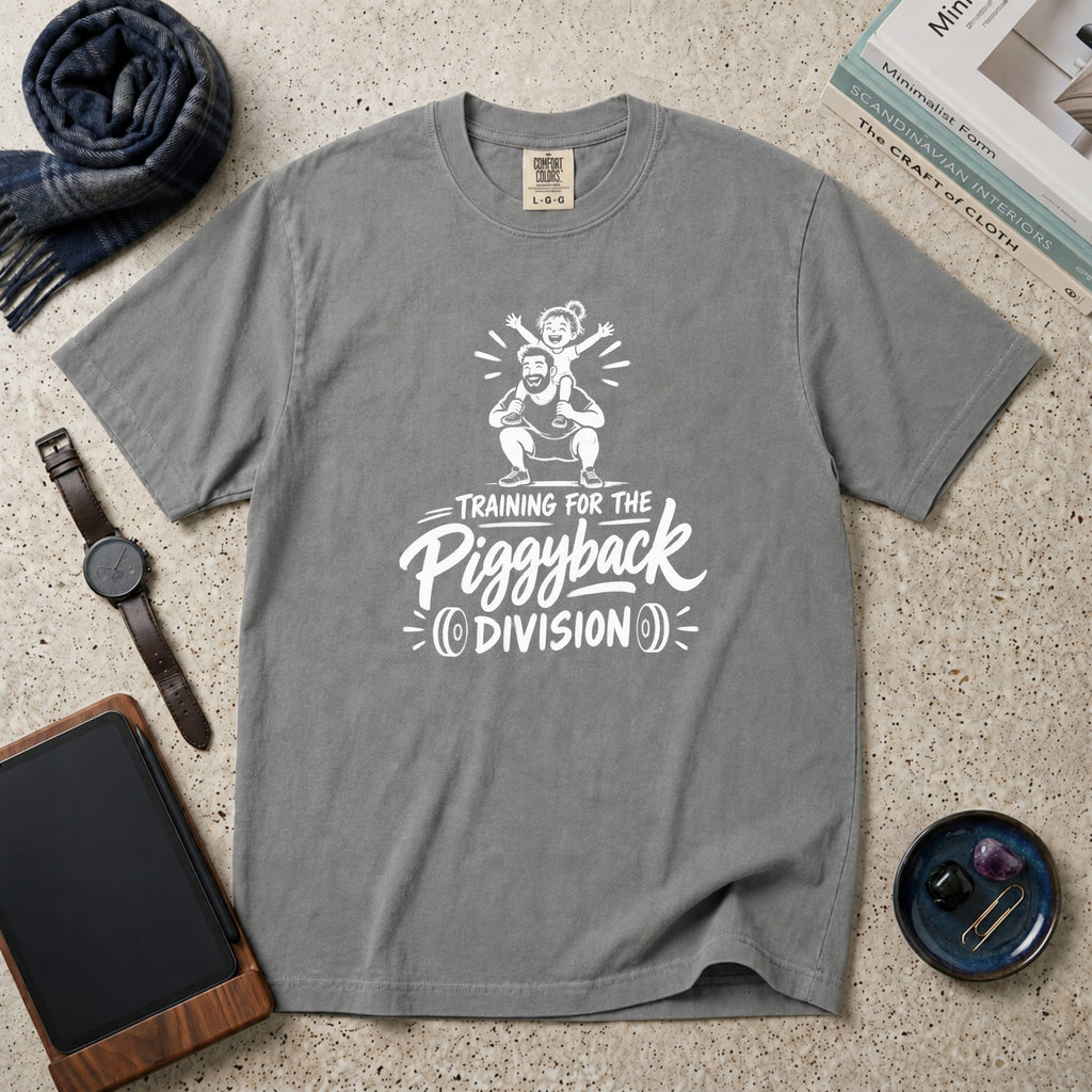 Training For The Piggyback Division T-Shirt – Grey