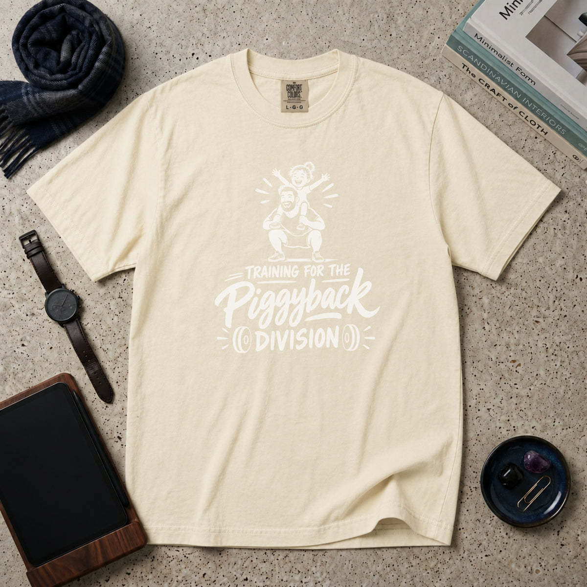 Training For The Piggyback Division T-Shirt – Ivory