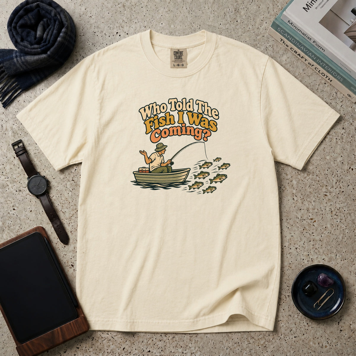 Who Told The Fish I Was Coming? T-Shirt – Ivory