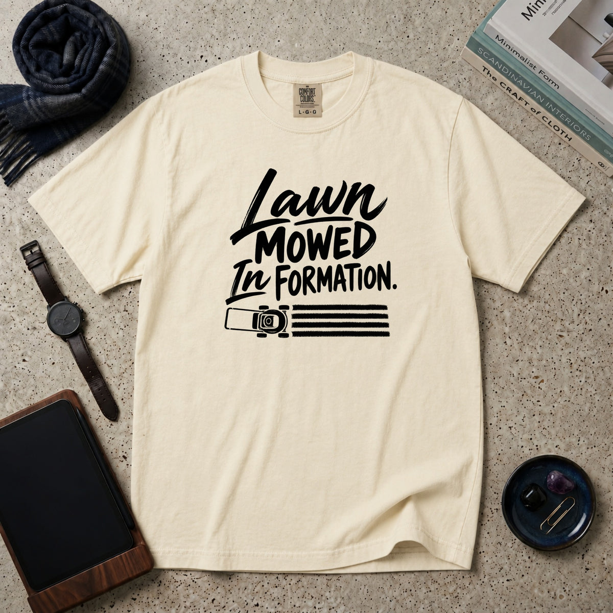 Lawn Mowed In Formation T-Shirt – Ivory