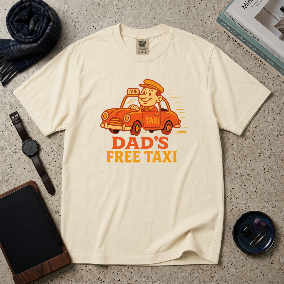 Dad's Free Taxi T-Shirt – Ivory